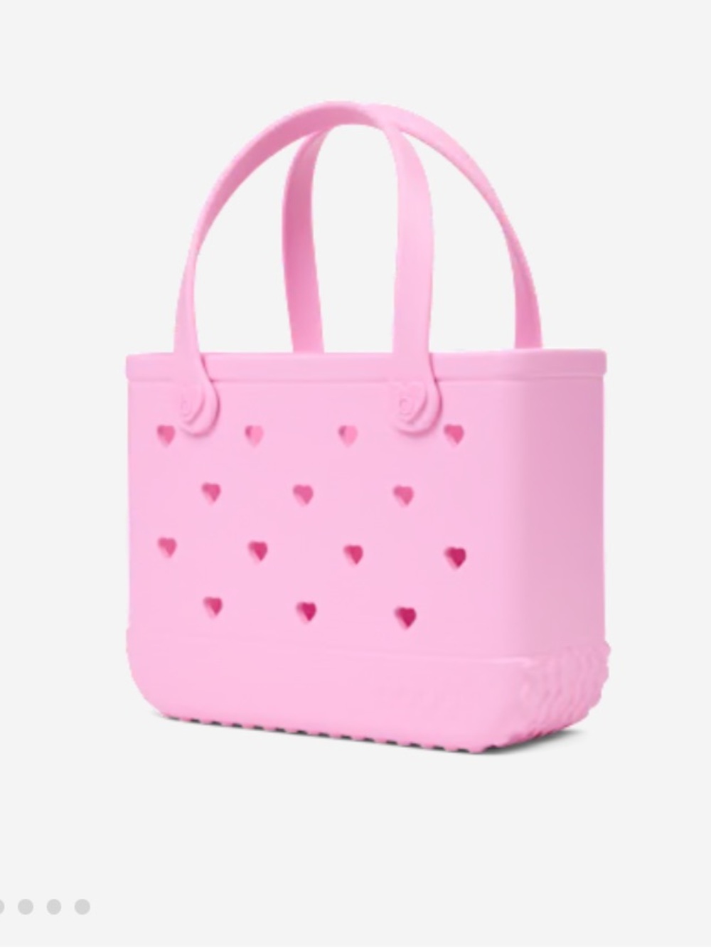 NWT Bogg Bag Pink Cut Out Heart Pink Taffy Tote Bag